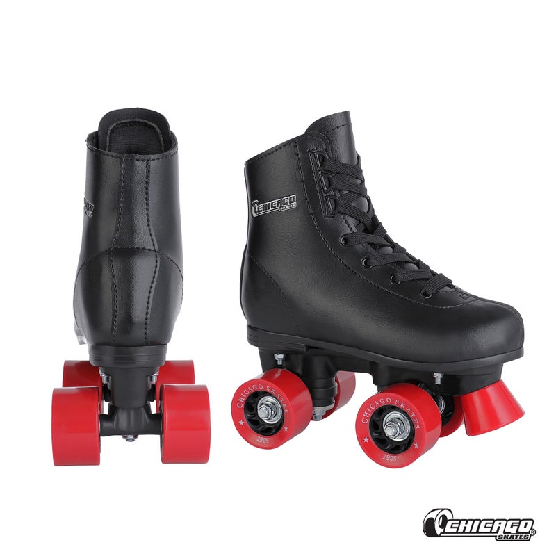 Chicago Skates زلاجات شيكاغو بويز رينك – زلاجات كلاسيكية عالية، دعم كاحل مبطن، عجلات يوريثان 54 مم، شاحنات قابلة للتعديل، للاستخدام الداخلي والخارجي - Image 2